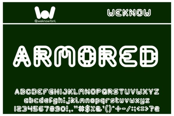 Armored: A Display Font for Bold Digital Branding