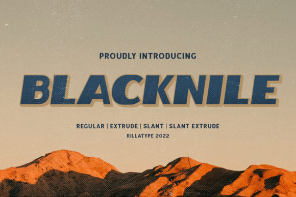 Blacknile: A Rugged Display Font for Digital Creators