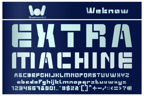 Extra Machine: A Bold Display Typeface for Crafters