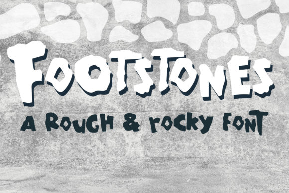 Footstones: A Rough, Handcrafted Display Font for Branding