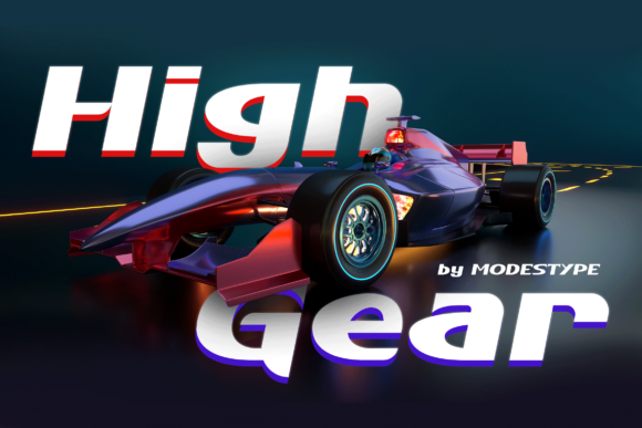 High Gear: A Futuristic Display Font for Digital Design