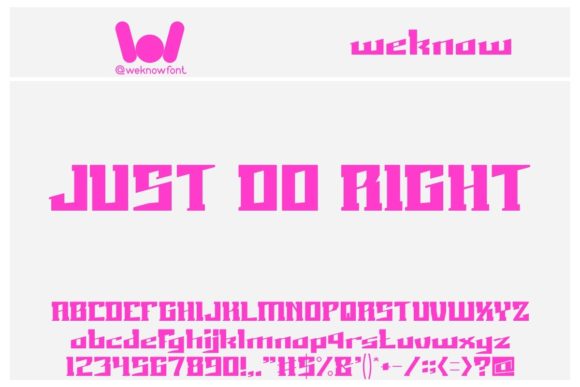Just Do Right: A Display Font With Editorial Charm