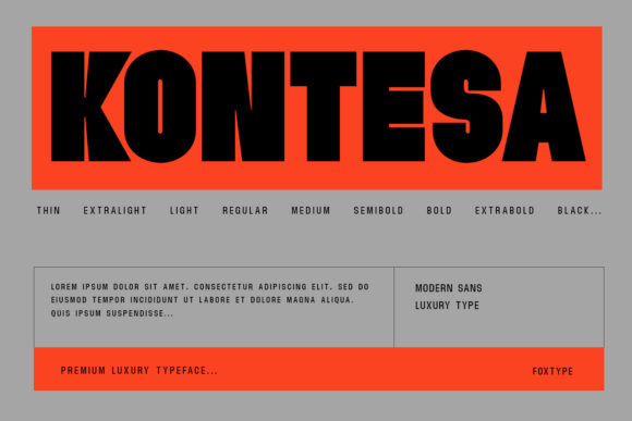 Kontesa: A Bold Display Font for Editorial Storytelling