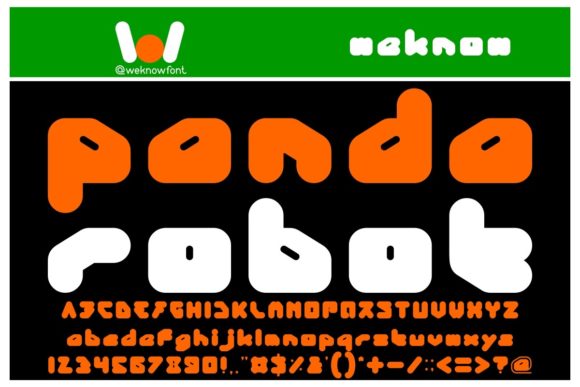 Panda Robot: A Bold Techno Display Font for Crafters