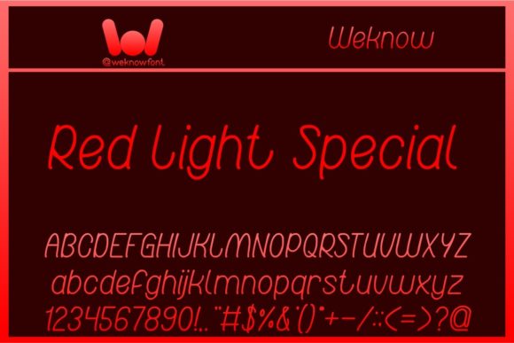 Red Light Special Font: Transform Your Business Branding